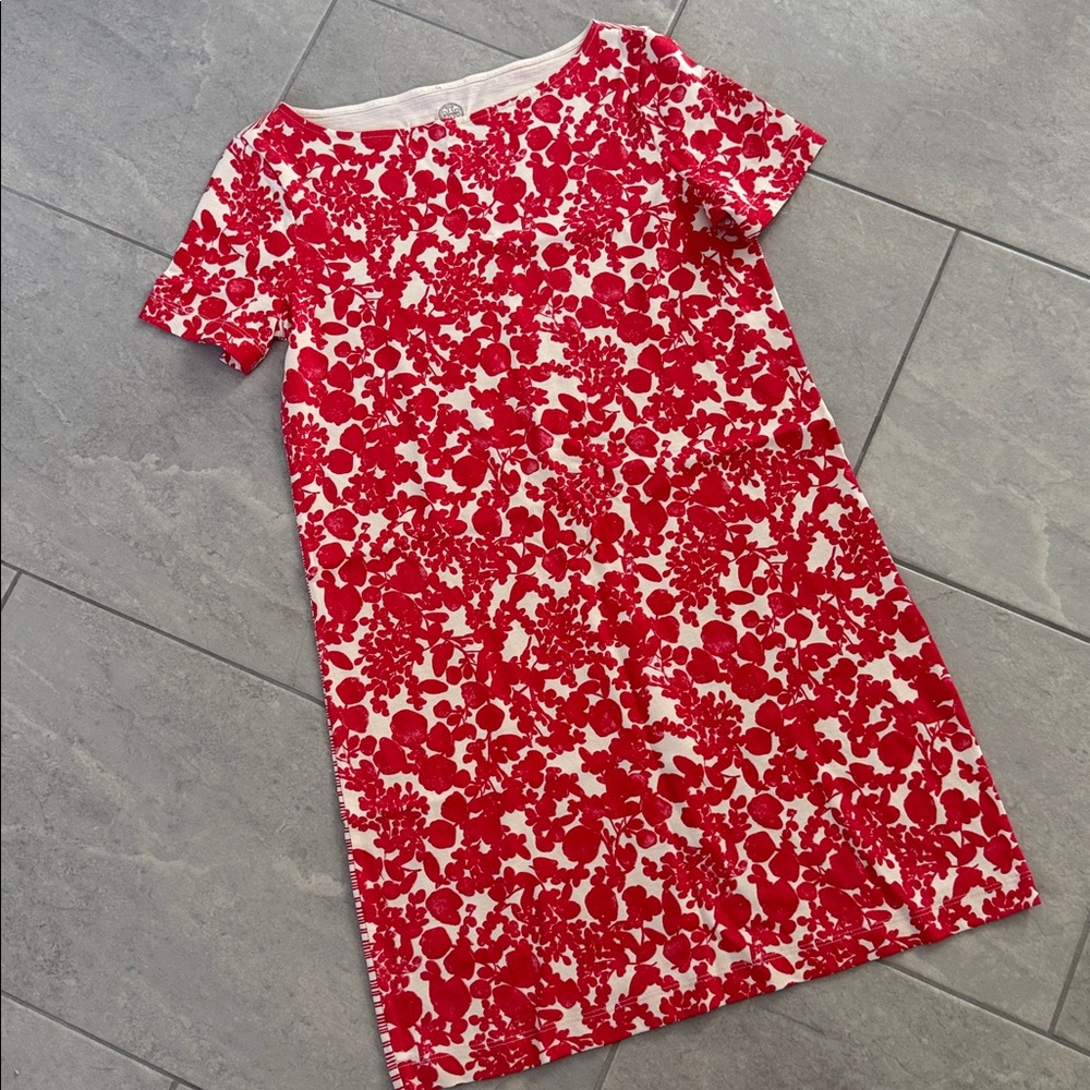 Tory Burch Red and Cream floral T Short Dress S